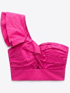 Stylekeepers One Shoulder Fuchsia Top, Size XS
